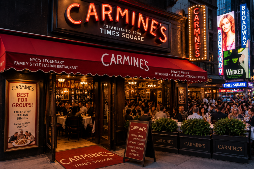 Carmine's Times Square family-style Italian restaurant for groups