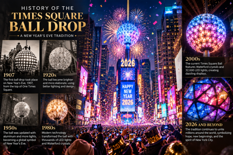 History of the Times Square Ball Drop illustration